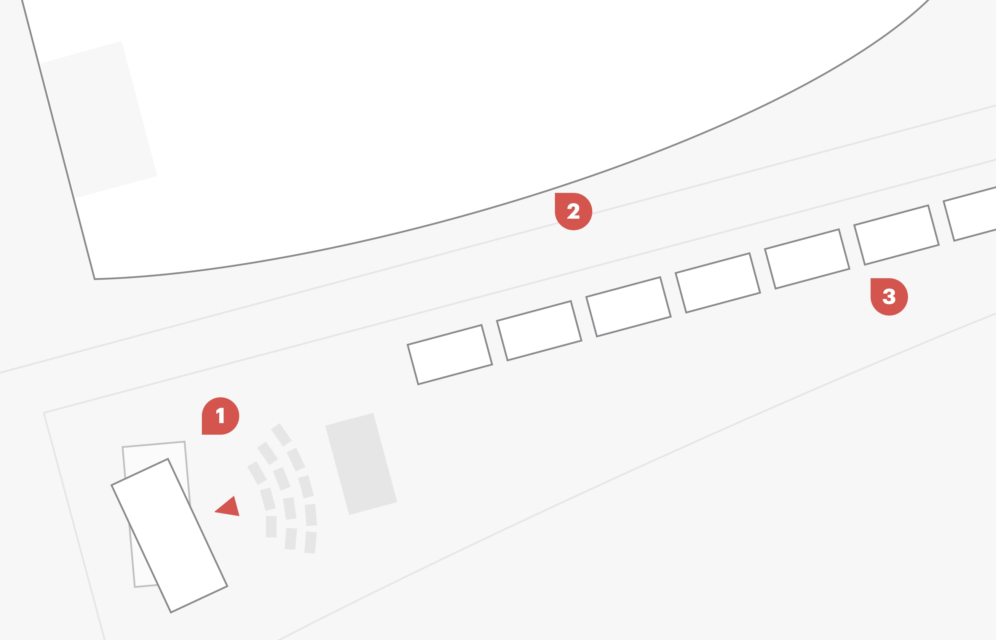 Floor plan of the art installation of Megaphone by Moment factory.